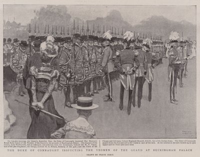 The Duke of Connaught inspecting the Yeomen of the Guard at Buckingham Palace by Frank Craig